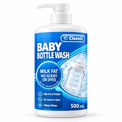 CleenU Baby Bottle Wash, 500 mL pump bottle