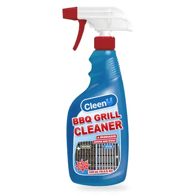 CleenU BBQ Grill Cleaner & Degreaser, 500 mL trigger spray bottle