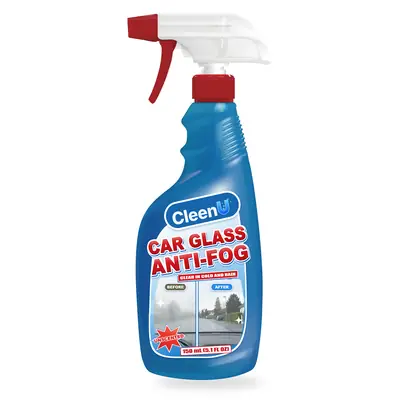 CleenU Car Glass Anti-Fog, 150 mL fine-mist spray