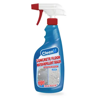 CleenU Concrete Floor Water-Repellent Sealer, 500 mL trigger spray bottle