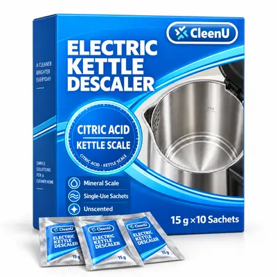 CleenU Electric Kettle Descaler, 10-pack of 15 g single-use packets