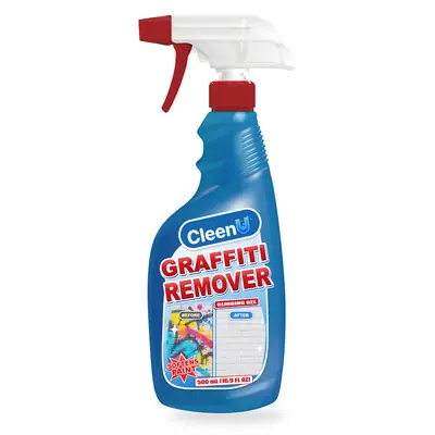 CleenU Graffiti Remover, 500 mL trigger spray bottle