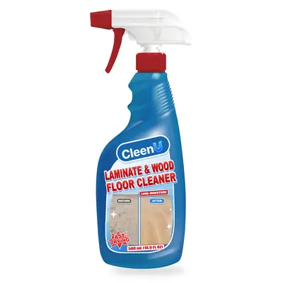 CleenU Laminate & Wood Floor Cleaner, 500 mL trigger spray bottle