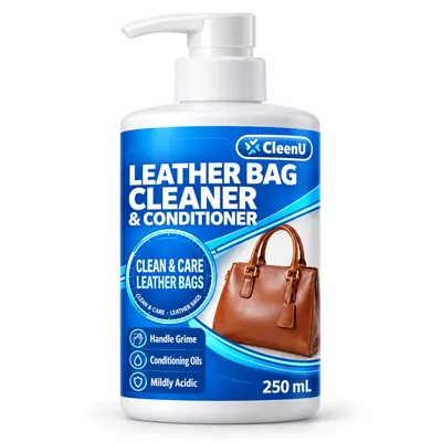 CleenU Leather Bag Cleaner & Conditioner 250 mL pump bottle
