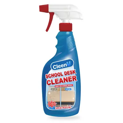 CleenU School Desk Cleaner, 500 mL trigger sprayer