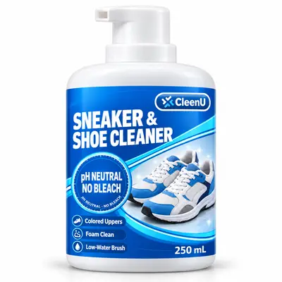 CleenU Sneaker & Shoe Cleaner 250 mL foaming pump bottle