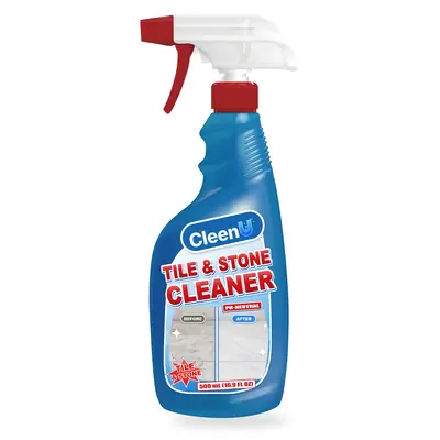 CleenU Tile & Stone Cleaner, 500 mL trigger spray bottle