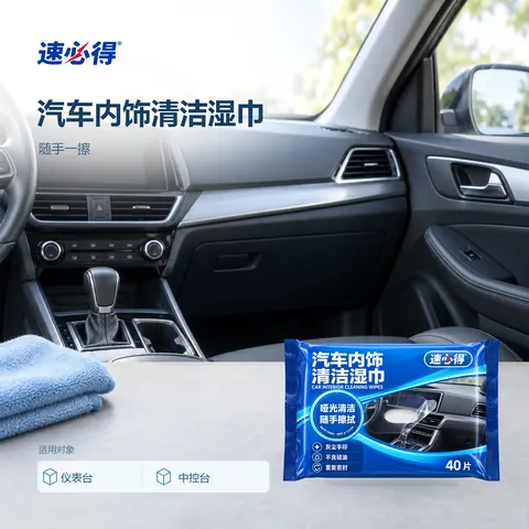 速必得汽车内饰清洁湿巾