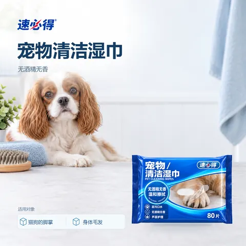 速必得宠物清洁湿巾