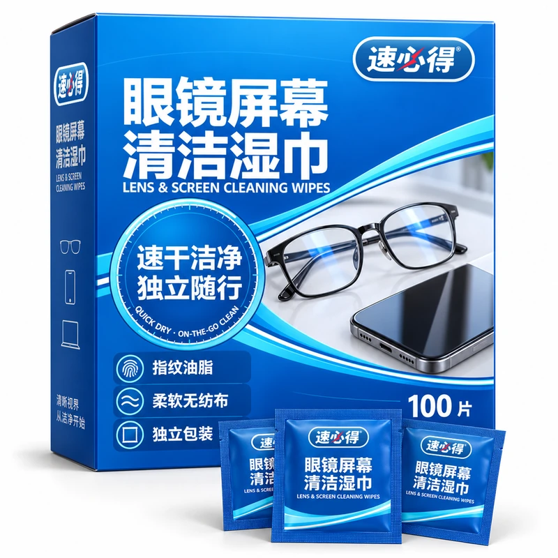 速必得眼镜屏幕清洁湿巾